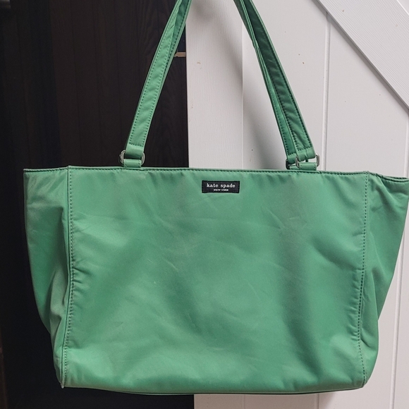 Vintage Kate Spade Nylon Green Shoulder Bag - Picture 5 of 10